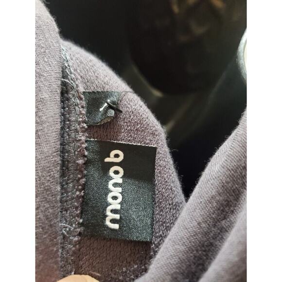 Mono B Mens Gray Solid 100% Cotton Drawstring Regular Fit Long Sleeve Hoodie - Picture 6 of 12